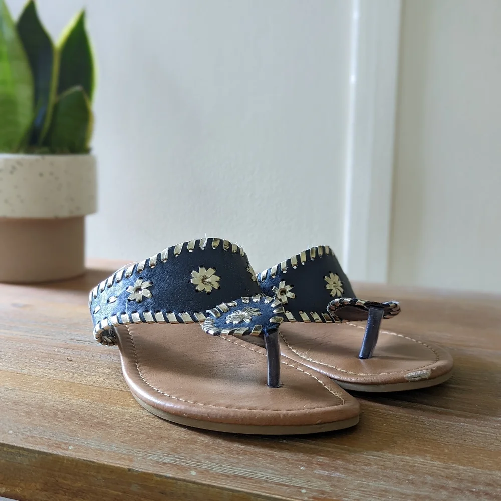 Navy & Silver Sandals - Picture 6 of 10